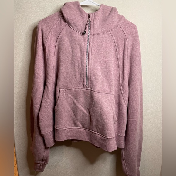 Lululemon Scuba Oversized Half-Zip Hoodie - Heathered Pink Taupe - Picture 3 of 5